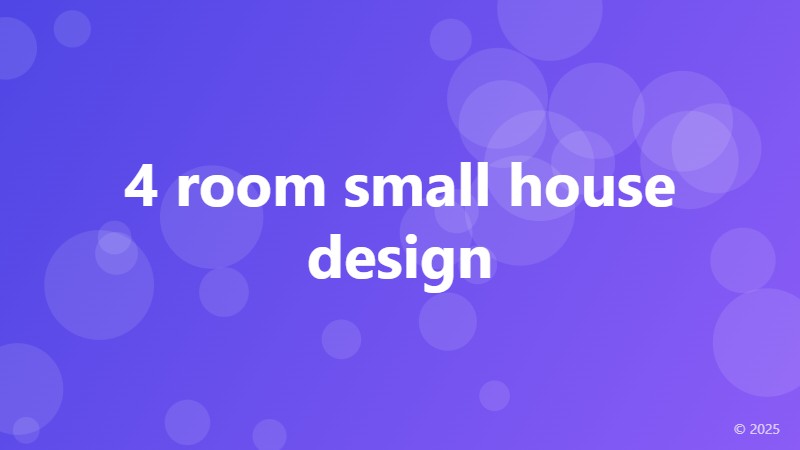 4 room small house design