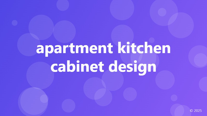 apartment kitchen cabinet design