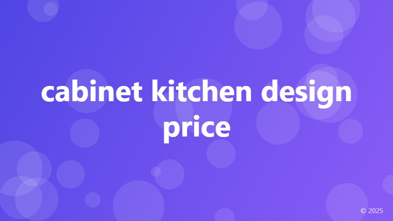 cabinet kitchen design price