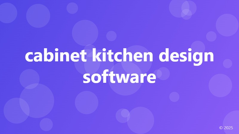 cabinet kitchen design software