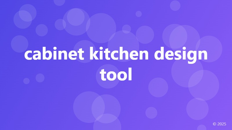 cabinet kitchen design tool