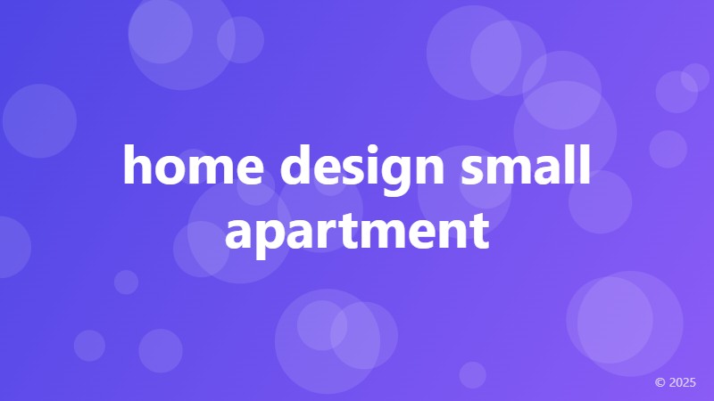 home design small apartment