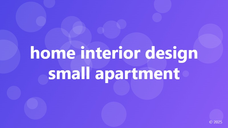 home interior design small apartment