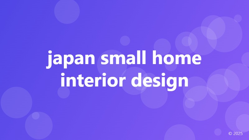 japan small home interior design