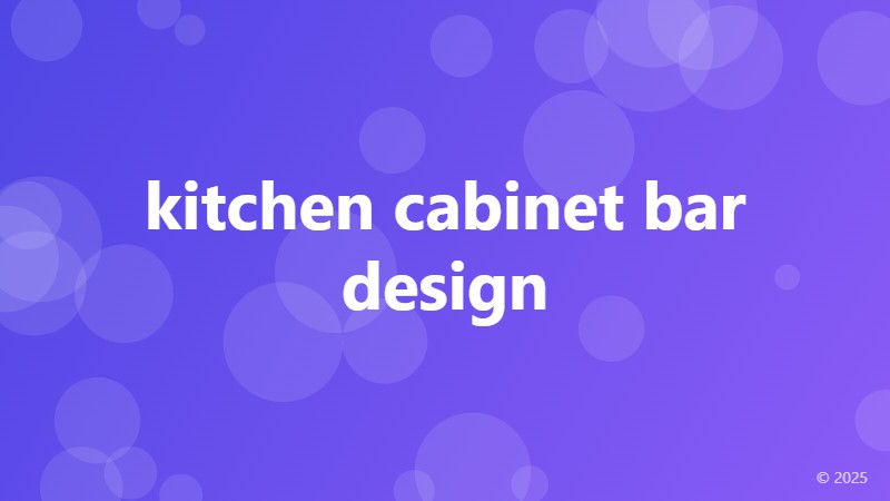 kitchen cabinet bar design