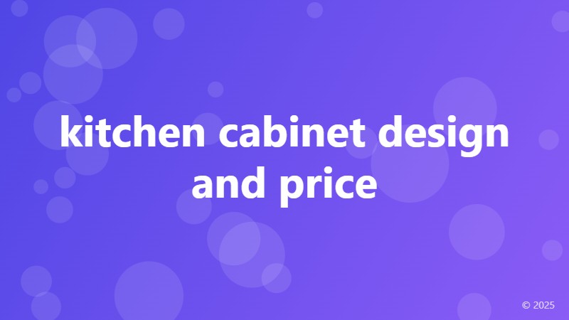 kitchen cabinet design and price