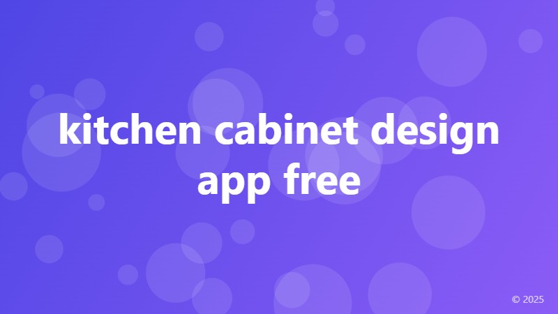 kitchen cabinet design app free