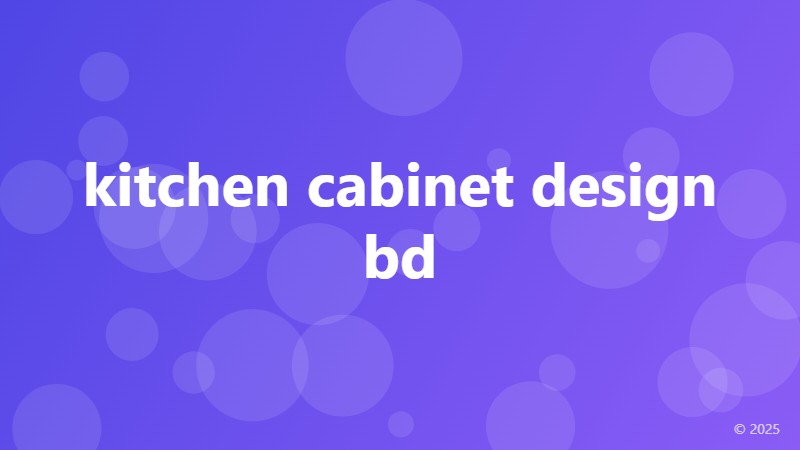 kitchen cabinet design bd