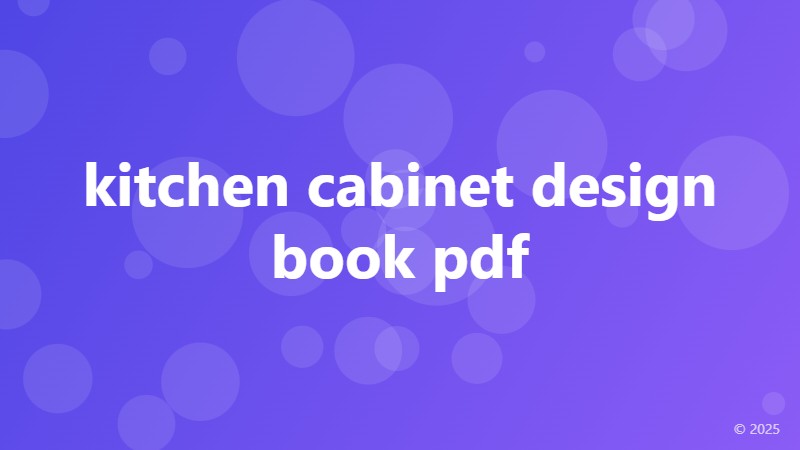 kitchen cabinet design book pdf