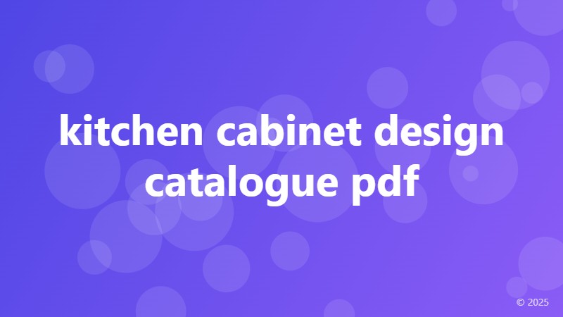kitchen cabinet design catalogue pdf
