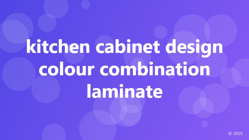 kitchen cabinet design colour combination laminate