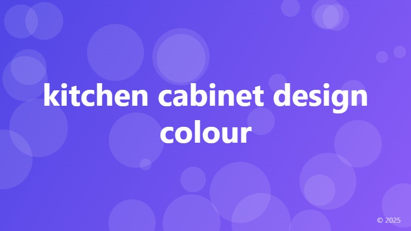kitchen cabinet design colour