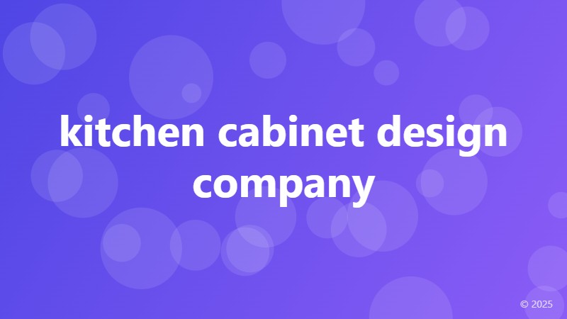 kitchen cabinet design company
