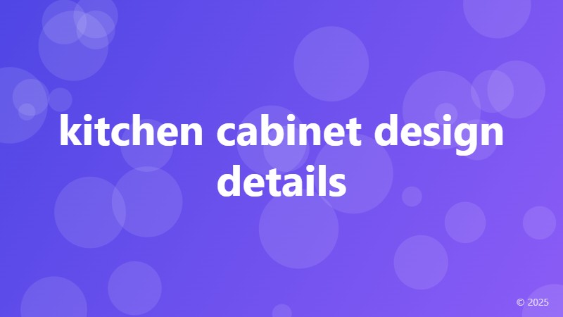 kitchen cabinet design details