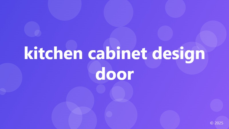 kitchen cabinet design door