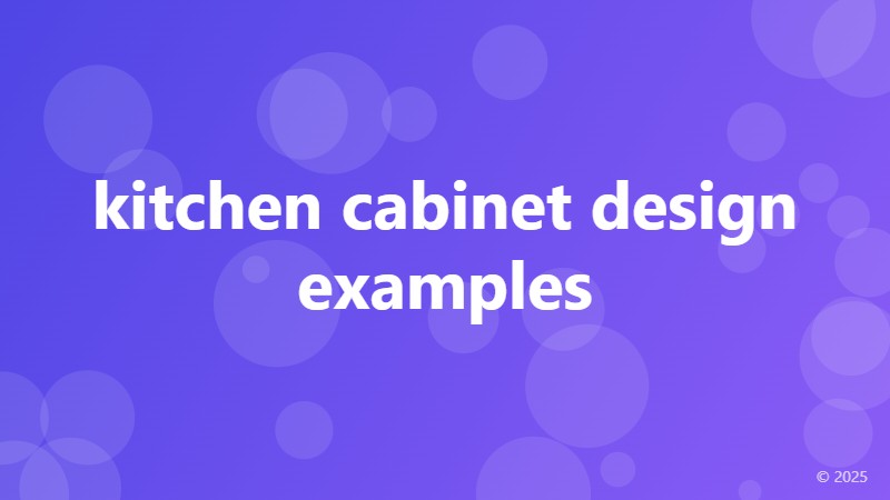 kitchen cabinet design examples
