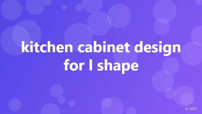 kitchen cabinet design for l shape