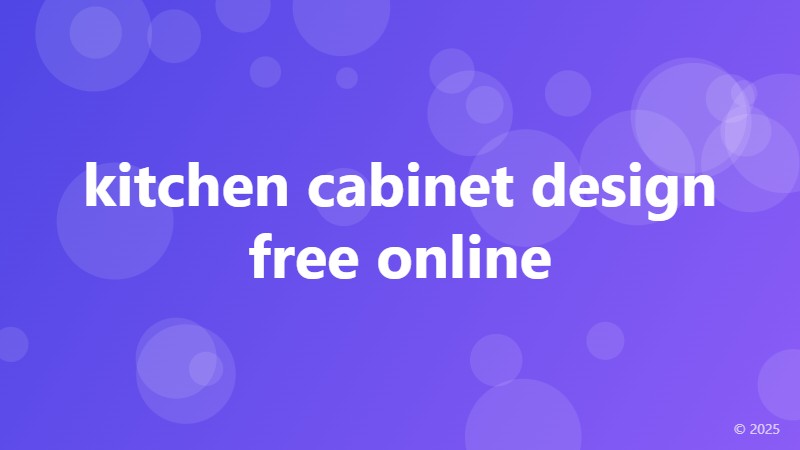 kitchen cabinet design free online