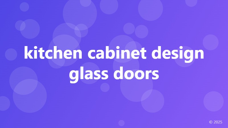 kitchen cabinet design glass doors