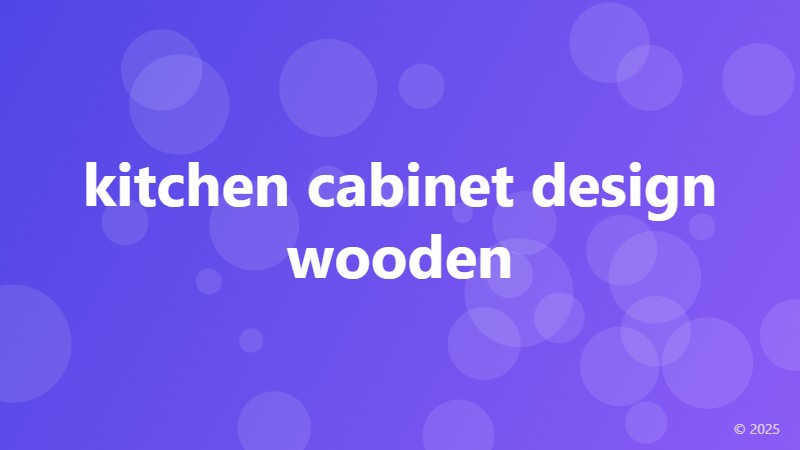 kitchen cabinet design wooden
