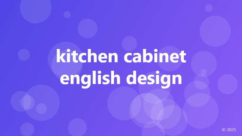 kitchen cabinet english design
