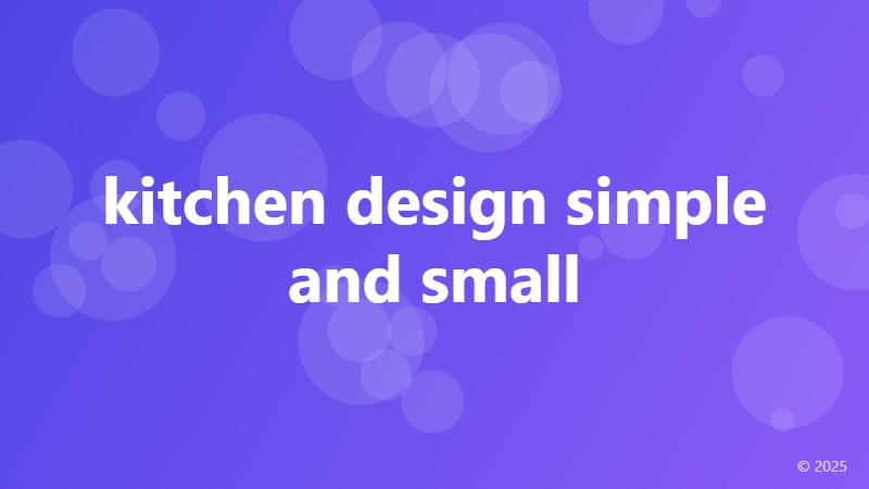 kitchen design simple and small