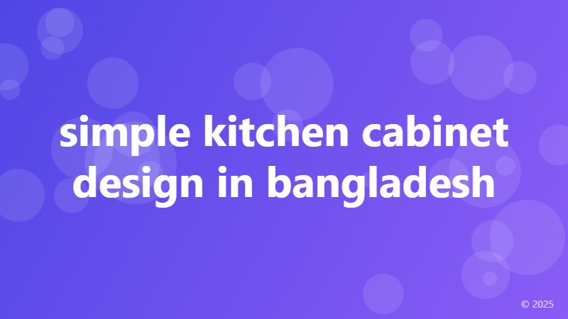 simple kitchen cabinet design in bangladesh