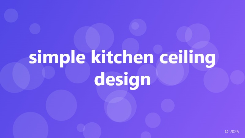 simple kitchen ceiling design