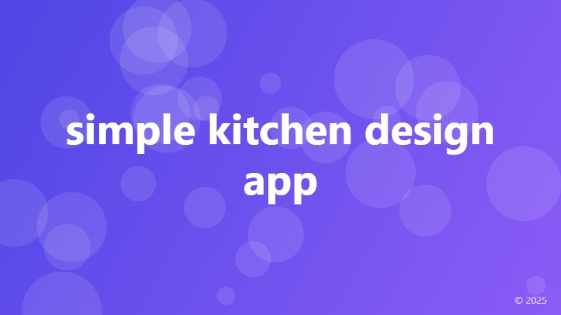 simple kitchen design app