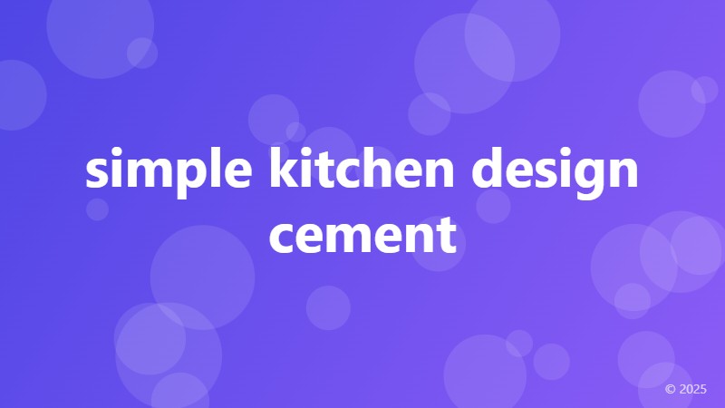 simple kitchen design cement