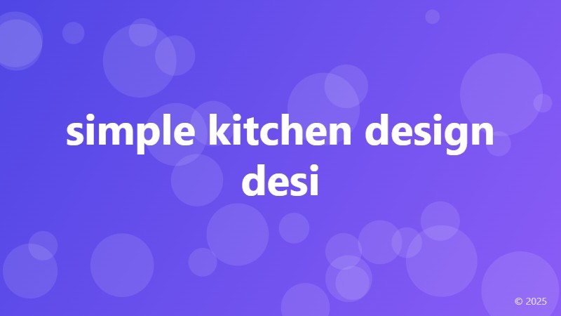 simple kitchen design desi