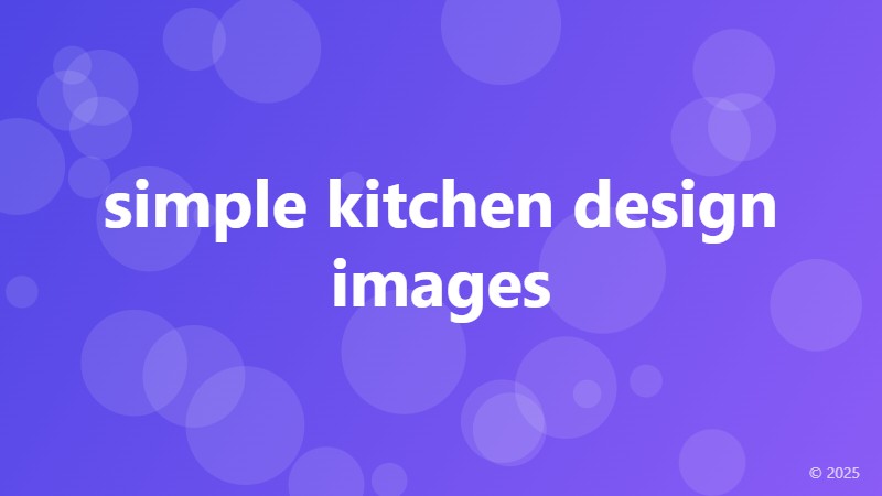 simple kitchen design images