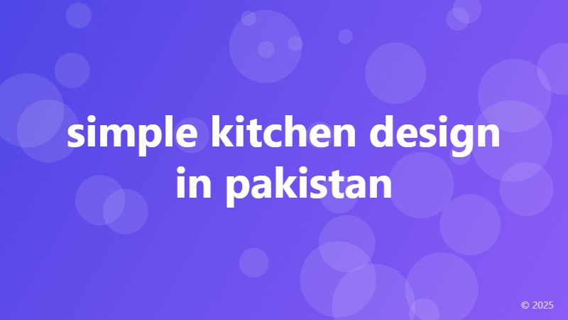 simple kitchen design in pakistan