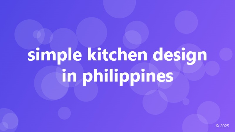 simple kitchen design in philippines