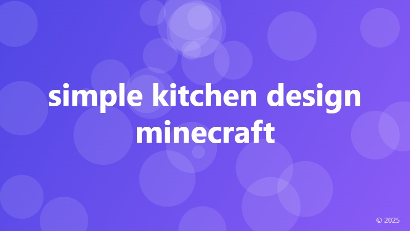 simple kitchen design minecraft