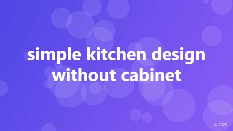 simple kitchen design without cabinet
