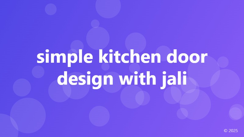 simple kitchen door design with jali