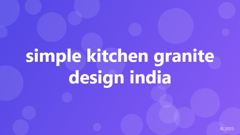 simple kitchen granite design india