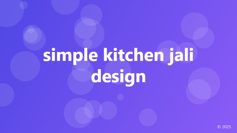 simple kitchen jali design