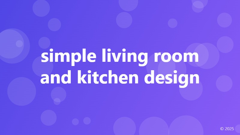 simple living room and kitchen design