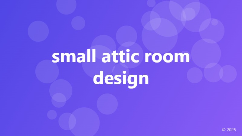 small attic room design