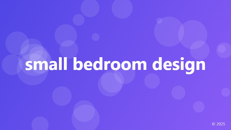small bedroom design