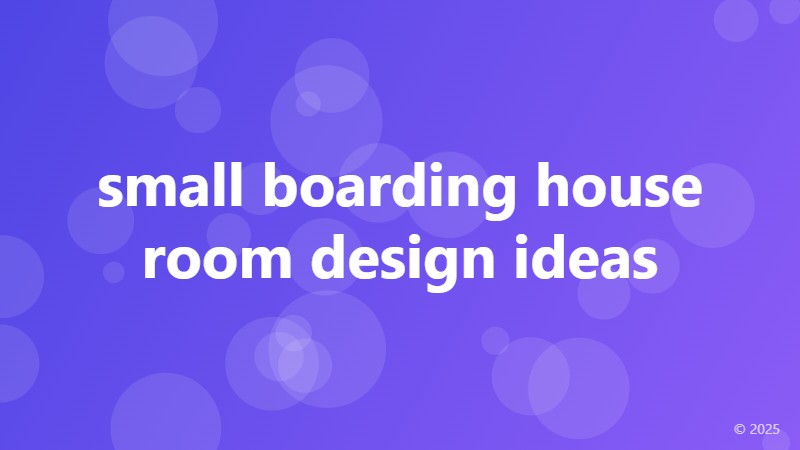 small boarding house room design ideas