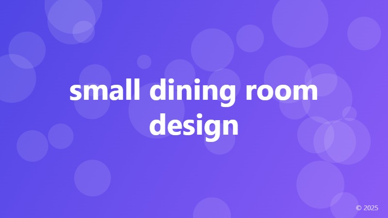 small dining room design