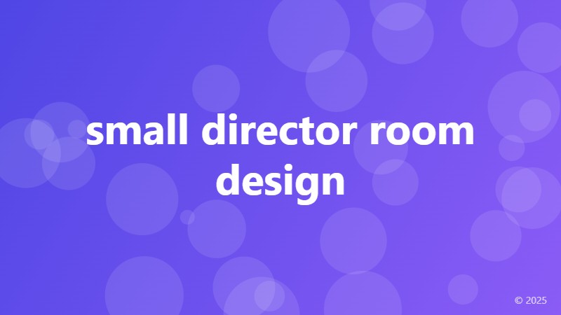 small director room design