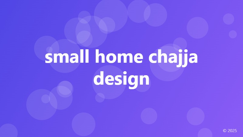 small home chajja design