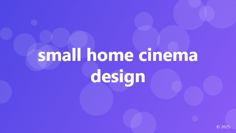 small home cinema design