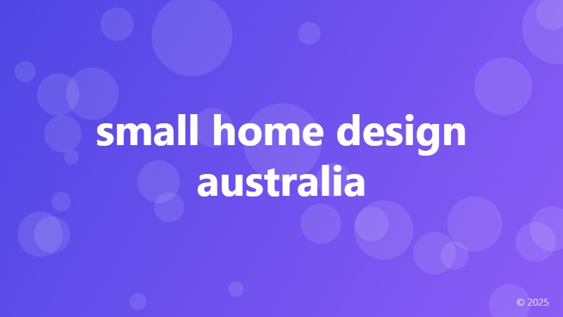 small home design australia