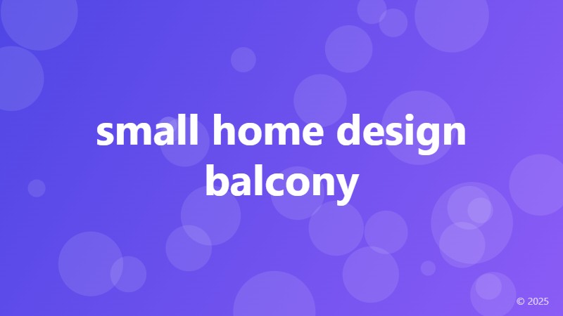 small home design balcony