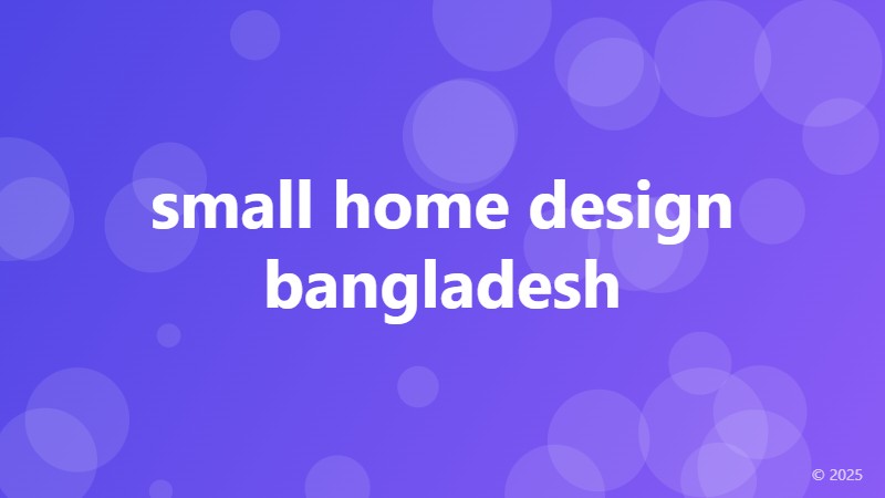small home design bangladesh